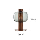 Italian Art Deco Glass Table Lamp – Designer LED Desk Light for Bedroom & Living Room