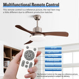 Modern DC Ceiling Fan with LED Light and Remote Control