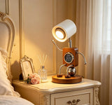 Wooden Robot Bedside Lamp - Adjustable Dimmable LED Night Light