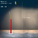 Art Deco Long-Arm LED Floor Lamp — Chrome Finish