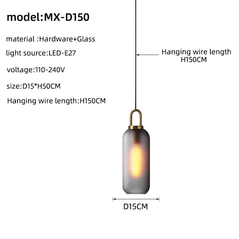 Nordic Luxury Glass Staircase Chandelier for Villas and Duplex Homes