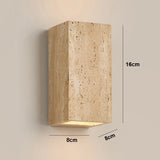 Yellow Travertine Stone Wall Sconce | Indoor & Outdoor Light