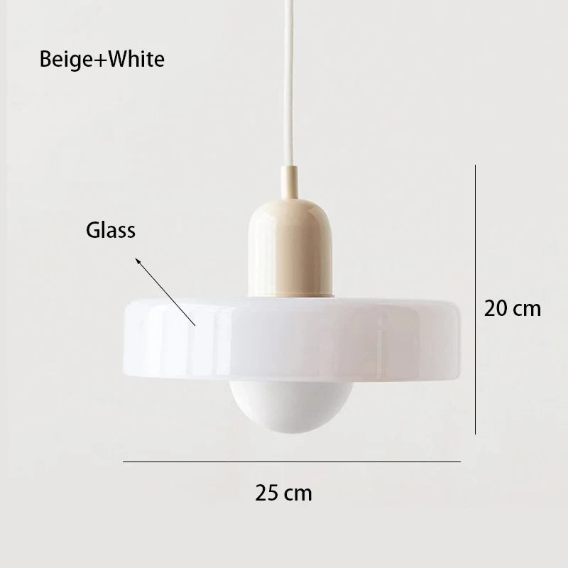 Nordic Glass Bauhaus Chandelier – Retro Pendant Light for Dining & Living Room