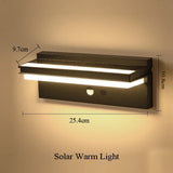 Solar Motion Sensor Wall Light IP65 Waterproof Fence and Landscape Lamp