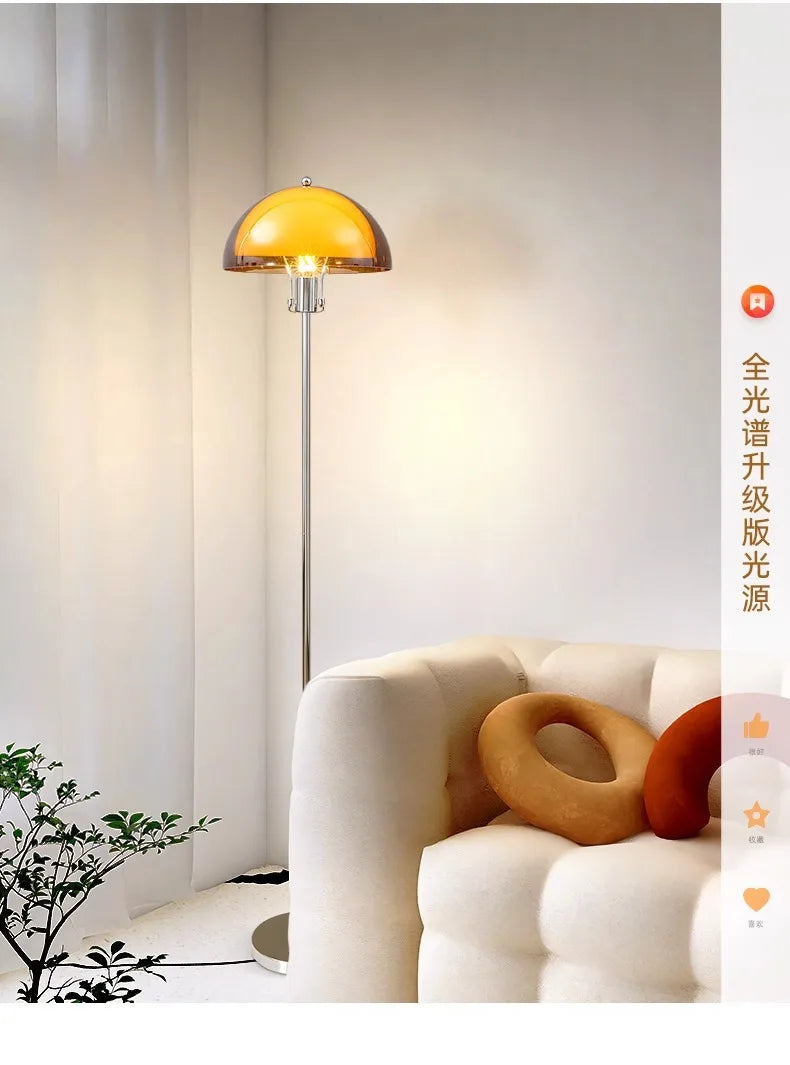 Nordic Bauhaus Mushroom LED Floor Lamp - Cream Accent Light