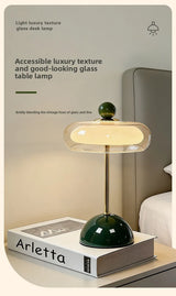 Retro Mushroom LED Table Lamp - Rechargeable Bedside Light