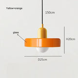 Nordic Retro Glass Pendant Light with E27 LED