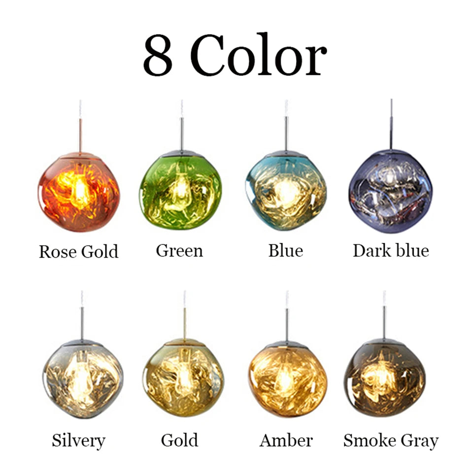 Nordic Lava Glass Multi-Color LED Cluster Pendant – Statement Chandelier