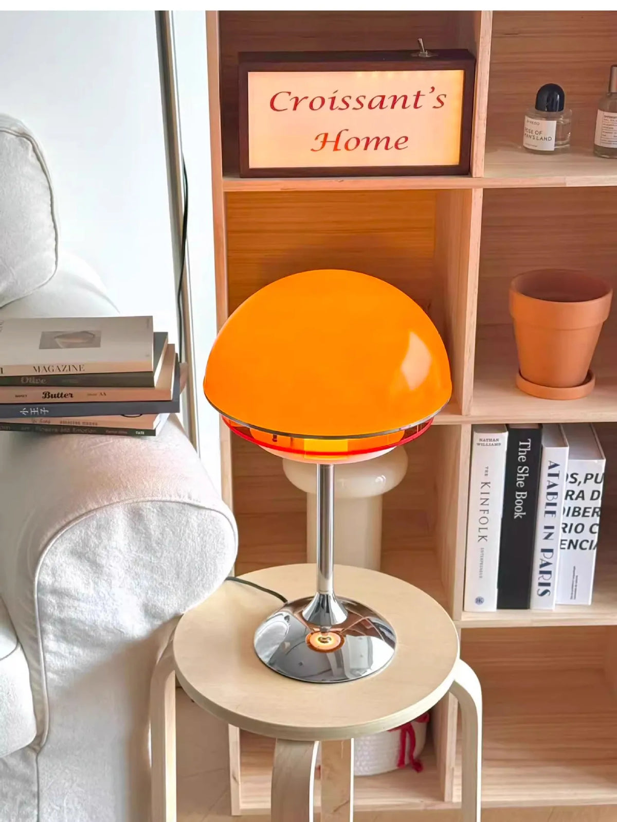 Vintage Sunset Bauhaus Table Lamp – Maillard Orange