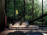 Art Deco Long-Arm LED Floor Lamp — Chrome Finish