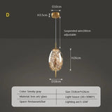 Modern Luxury Nordic Glass LED Pendant Light – Gold & Grey Chandelier for Dining Room