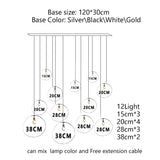 Nordic Lava Glass Multi-Color LED Cluster Pendant – Statement Chandelier