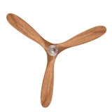 Low-Profile Wood Blade Ceiling Fan with LED Light &amp; Remote