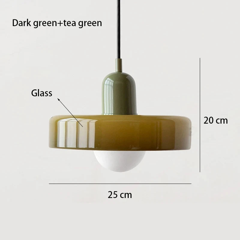Nordic Glass Bauhaus Chandelier – Retro Pendant Light for Dining & Living Room