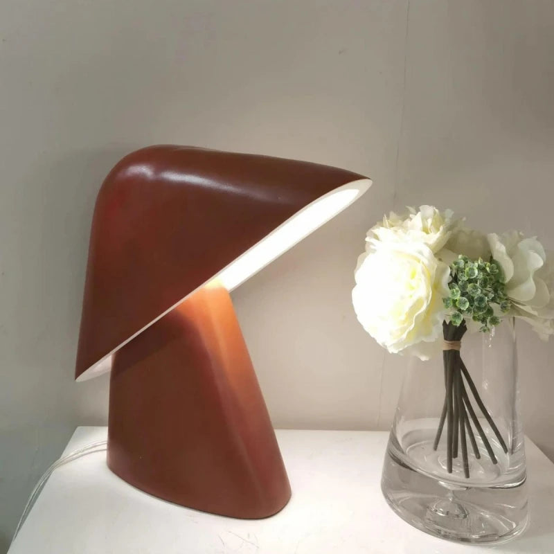 Lámpara de mesa LED de resina moderna - Luz de noche minimalista
