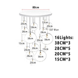 Nordic Lava Glass Multi-Color LED Cluster Pendant – Statement Chandelier