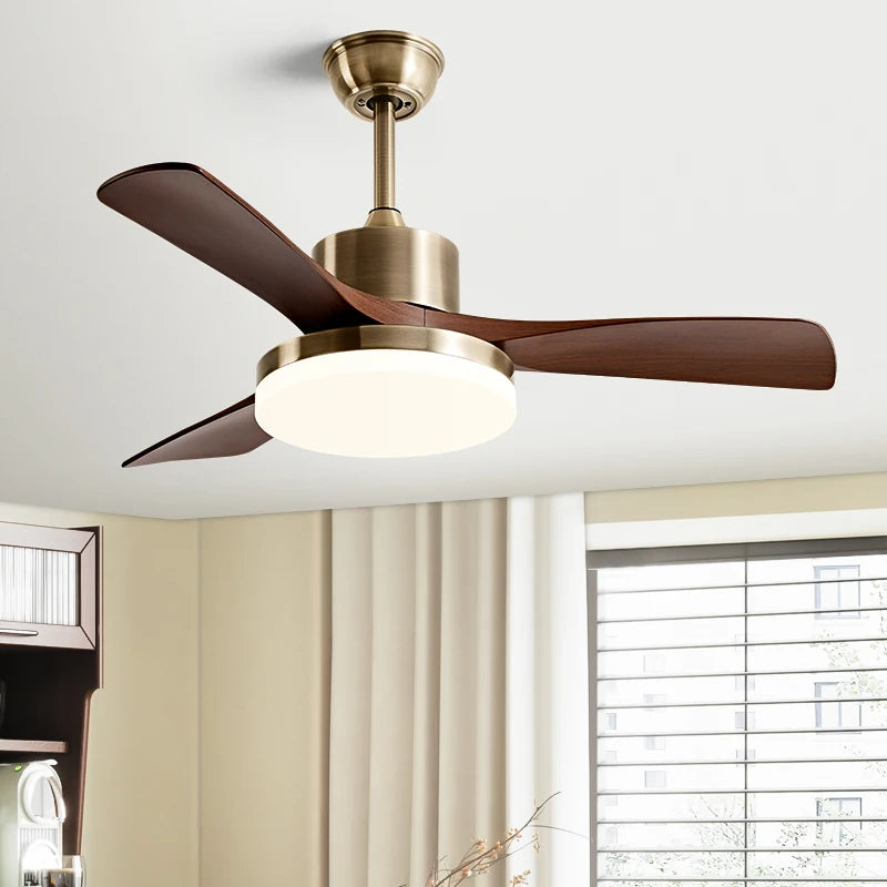 Modern DC Ceiling Fan with LED Light and Remote Control