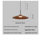 UFO Wood-Grain Dimmable LED Pendant Light