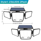 Solar Security Flood Light 3000LM – Dual PIR Motion Sensor, IP65