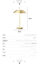 Italian Black & Gold Nordic Bedside Table Lamp