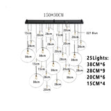 Nordic Lava Glass Multi-Color LED Cluster Pendant – Statement Chandelier