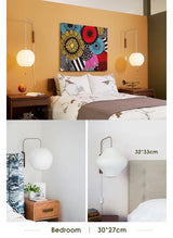Wabi-Sabi Silk & Wood Wall Lamp – Japanese Style Sconce