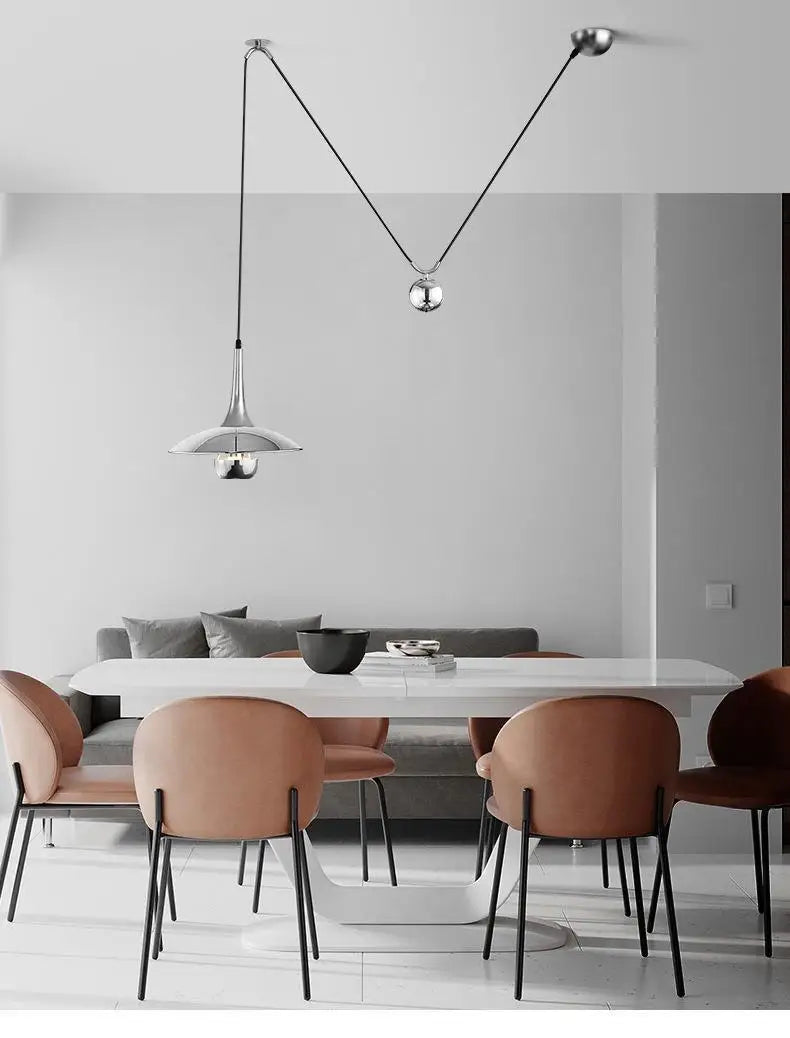 Modern Flying-Saucer Pulley Pendant Light