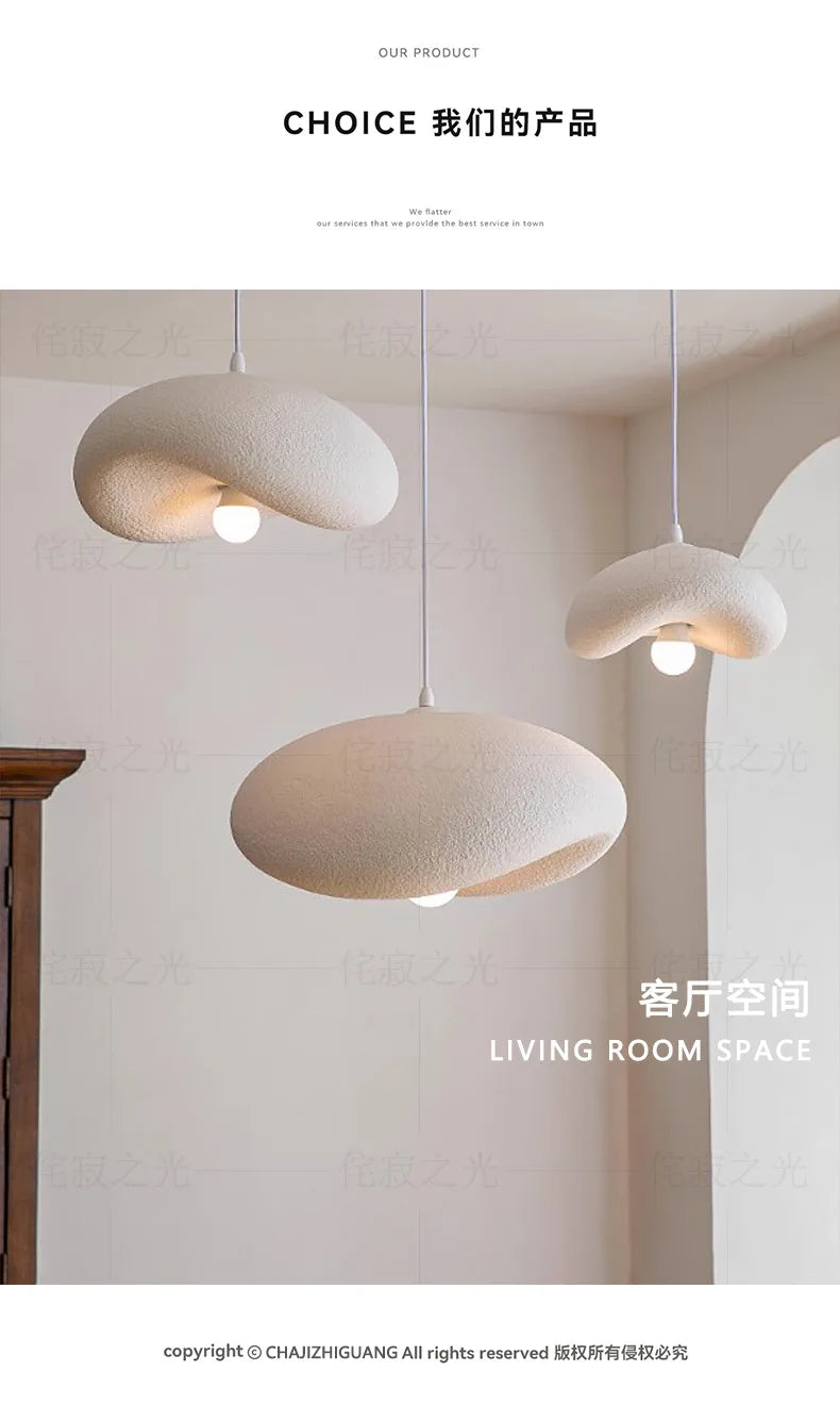 Japanese Wabi-Sabi Pendant Light — Minimalist Dining Room Fixture