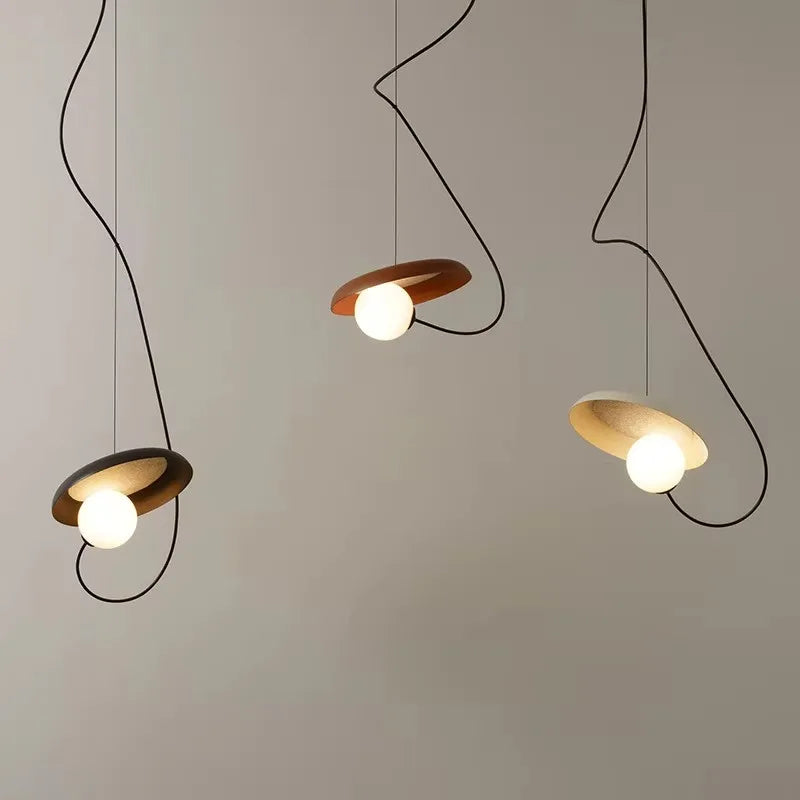 Nordic Modern Metal Pendant Light – Single Hanging Lamp for Bedside, Bar & Kitchen