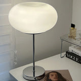 Modern White Glass Table Lamp for Bedroom & Living Room