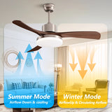 Modern DC Ceiling Fan with LED Light and Remote Control