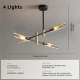 Modern LED Glass Chandelier for Living Room, Dining and Kitchen Island