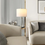 Japanese Retro Cylindrical Fabric Shade Floor Lamp