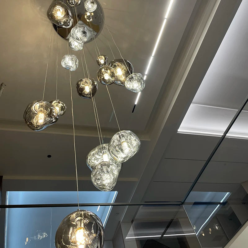 Modern Ring LED Pendant Chandelier – Adjustable Multi-Head Hanging Light for Dining & Living Room