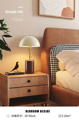 Retro Southeast Asian Solid Wood Table Lamp &mdash; Bedside Light