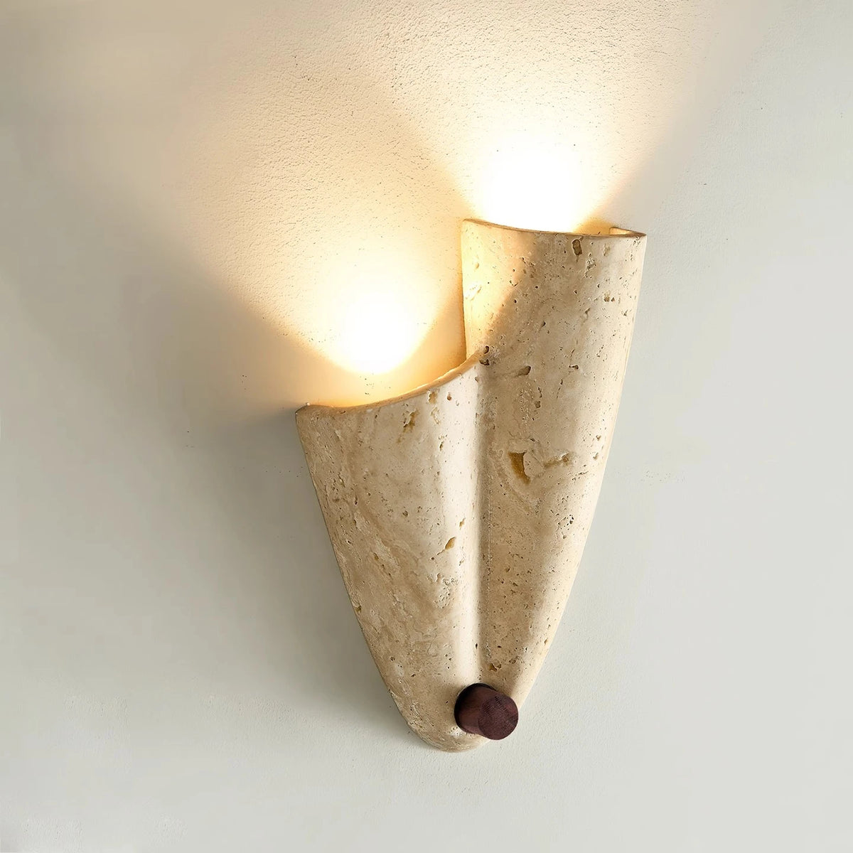 Aplique de pared LED arriba y abajo de Wabi-Sabi Cueva de Piedra