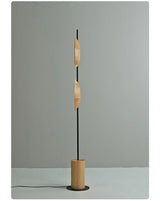 Mito Japanese Wabi-Sabi Solid Wood Adjustable Floor Lamp