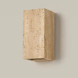Yellow Travertine Stone Wall Sconce | Indoor & Outdoor Light