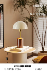 Retro Southeast Asian Solid Wood Table Lamp &mdash; Bedside Light