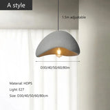 Nordic Wabi Sabi Ceiling Chandelier - Modern E27 LED Pendant Light