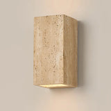 Yellow Travertine Stone Wall Sconce | Indoor & Outdoor Light