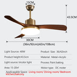Modern DC Ceiling Fan with LED Light and Remote Control
