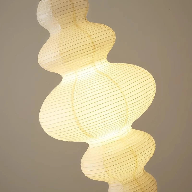 Lámpara colgante de papel de arroz Akari | Lámpara de techo japonesa de estilo rústico