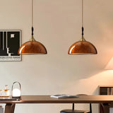 American Retro Pendant Light — Orange Acrylic Cafe & Bar Fixture