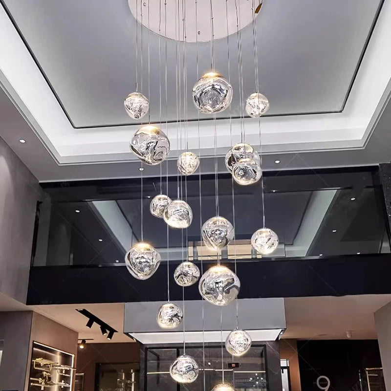 Modern Ring LED Pendant Chandelier – Adjustable Multi-Head Hanging Light for Dining & Living Room