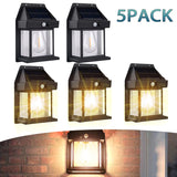 Solar Motion Sensor Security Wall Light - Waterproof Dusk to Dawn Lighting