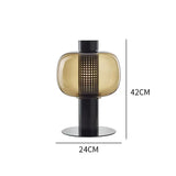 Italian Art Deco Glass Table Lamp – Designer LED Desk Light for Bedroom & Living Room