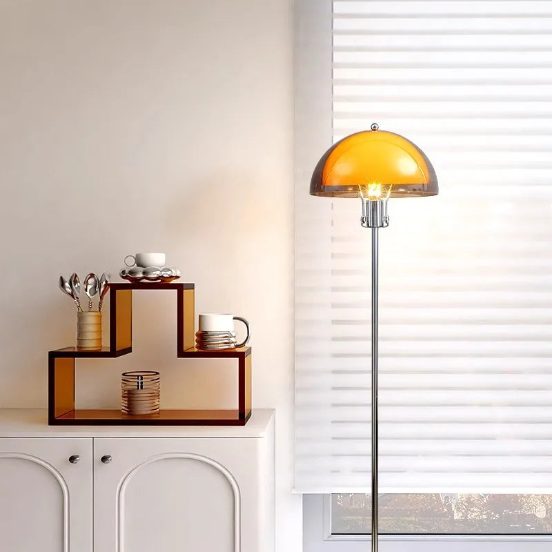 Nordic Bauhaus Mushroom LED Floor Lamp - Cream Accent Light