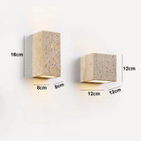 Yellow Travertine Stone Wall Sconce | Indoor & Outdoor Light