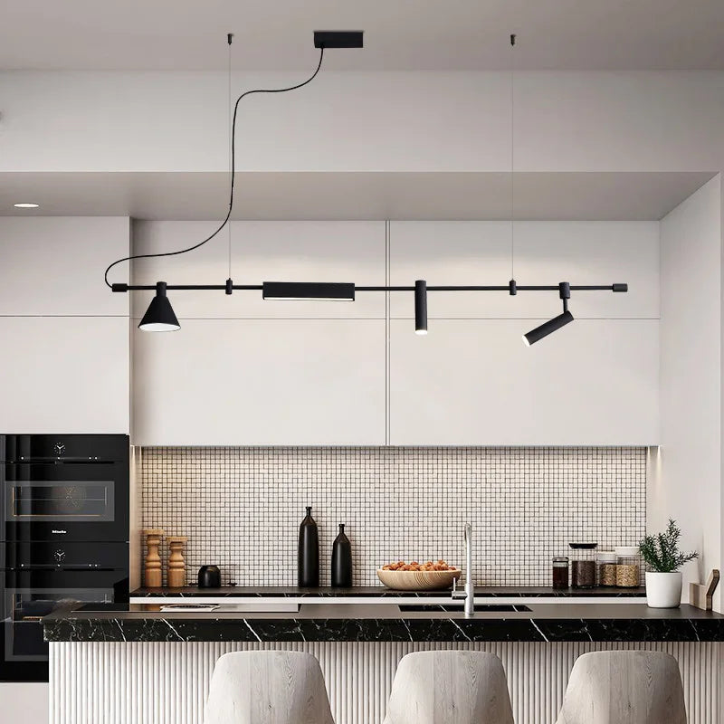 Nordic Black LED Chandelier | Suspension Ceiling Light